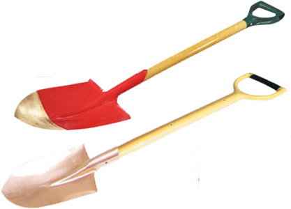 240mm Round Pointed Shovel. (Copper Beryllium) T&E Tools CB200-1002