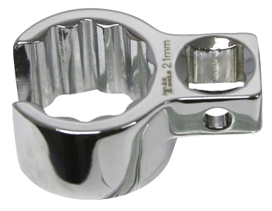 21mm x 3/8"Drive Crowsfoot 12Pt Flare Nut Wrench T&E Tools CF1321M