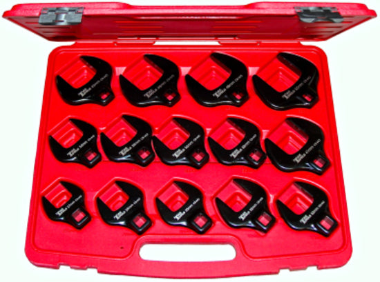 No.CF1400M - 14 Piece Metric 1/2"Dr. Open End Crowsfoot Wrench
