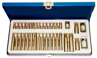 35 Piece In-Hex & Torx-r Insert Bit Set T&E Tools CL105
