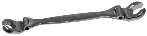 10 x 11mm 6 Point Flex Head Flare Nut Wrench T&E Tools CM1011M