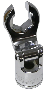 16mm x 3/8"Drive Flex Head Flare Nut Wrench T&E Tools CMF16M