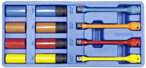 Deep Thin Wall Socket & Torque Extension 8 Piece Set T&E Tools CW408MS