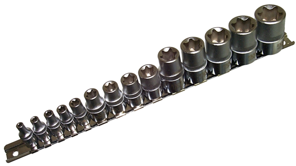14 Piece E-Series Female Torx-r Sockets T&E Tools E1400