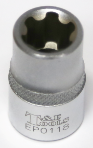 18EP x 1/2" Drive Female Torx Socket T&E Tools EP0118