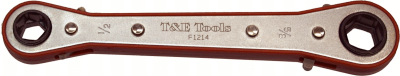 7/16"x1/2", 9/16"x5/8" D/E Ratchet Ring T&E Tools F1214