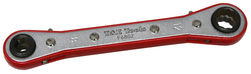 6x8mm,10x12mm D/E Ratchet Box Wrench T&E Tools F6802