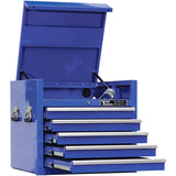 Top Tool Chest 27" Godfather Series 5 Drawer Tool Box Blue T&E Tools TE-GF2705BU