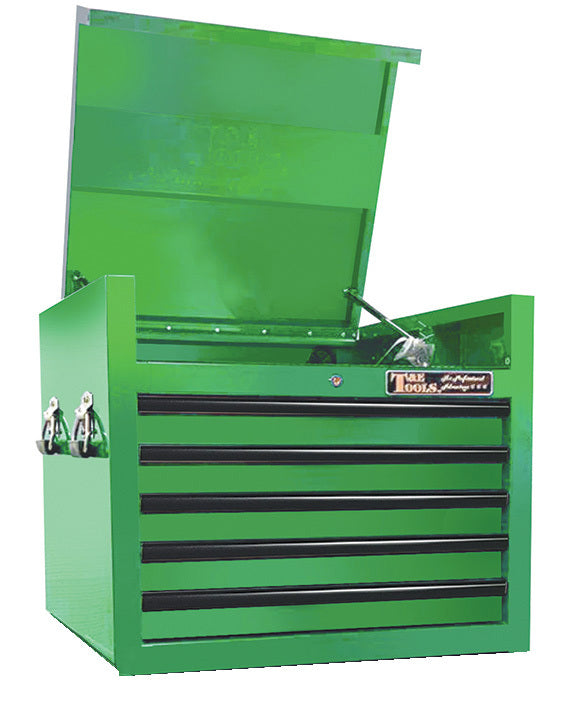 Top Tool Chest 27" Godfather Series 5 Drawer Tool Box Green T&E Tools TE-GF2705GR