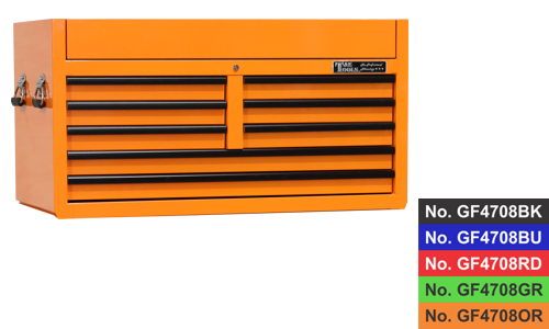Tool Chest 47" Godfather 8 Drawer Top Tool Box Orange T&E Tools TE-GF4708OR