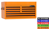 Tool Chest 47" Godfather 8 Drawer Top Tool Box Orange T&E Tools TE-GF4708OR