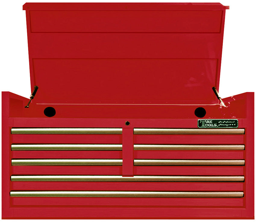 Tool Chest 47" Godfather 8 Drawer Top Tool Box Red T&E Tools TE-GF4708RD