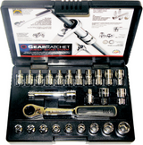 25 Piece 13mm Hollow Drive SAE & Metric Gear-Ratchet Socket Set T&E Tools GR13300