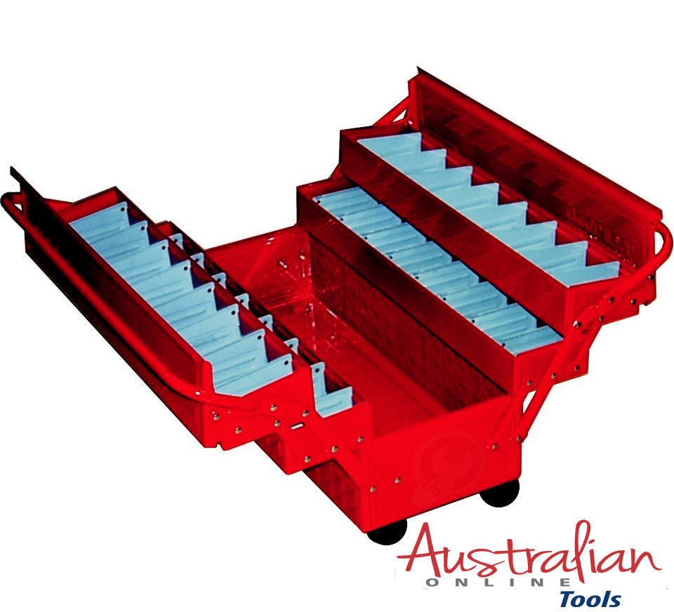 Three Tier Cantilever Tool Box (Swivel Casters) T&E Tools HB453
