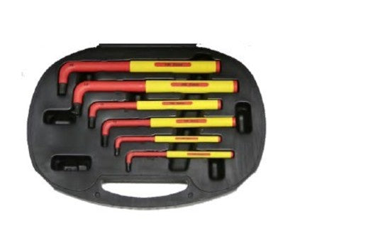 6 Piece VDE Long Hex Key Wrench Set T&E Tools HK06B