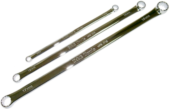 3 Piece Hi-Performance Long Ring Wrench Set T&E Tools HPR3