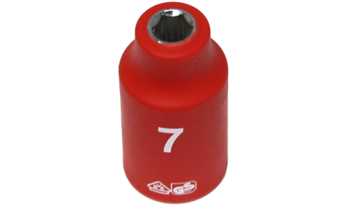 7mm x 3/8"Dr. 6Pt VDE Insulated Socket T&E Tools IS22072