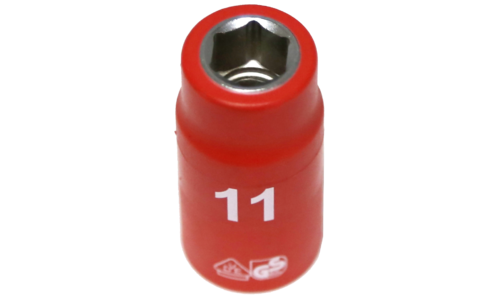 11mm x 3/8"Dr. 6Pt VDE Insulated Socket T&E Tools IS22112
