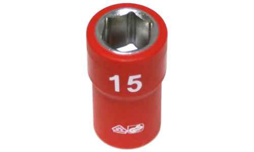 15mm x 3/8"Dr. 6Pt VDE Insulated Socket T&E Tools IS22152