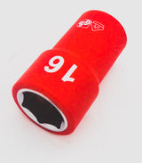 VDE Insulated Socket 16mm x 3/8"Drive 6Pt T&E Tools IS22162