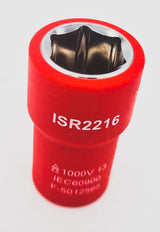 VDE Insulated Socket 16mm x 3/8"Drive 6Pt T&E Tools IS22162