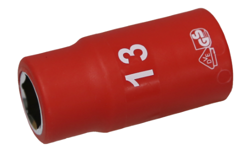 13mm x 1/2"Dr. 6Pt VDE Insulated Socket T&E Tools IS26132