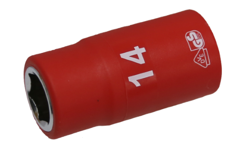 14mm x 1/2"Dr. 6Pt VDE Insulated Socket T&E Tools IS26142