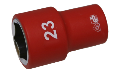 23mm x 1/2"Dr. 6Pt VDE Insulated Socket T&E Tools IS26235