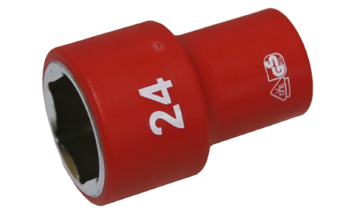 24mm x 1/2"Dr. 6Pt VDE Insulated Socket T&E Tools IS26245