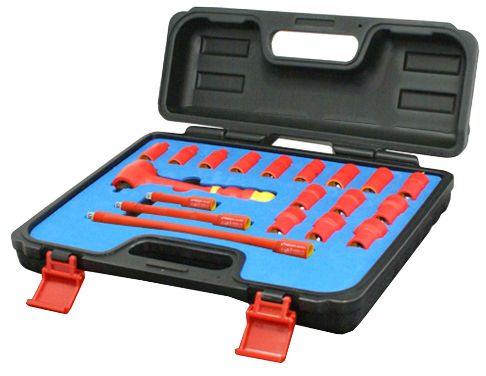 19 Piece VDE Insulated Socket Set T&E Tools IS319