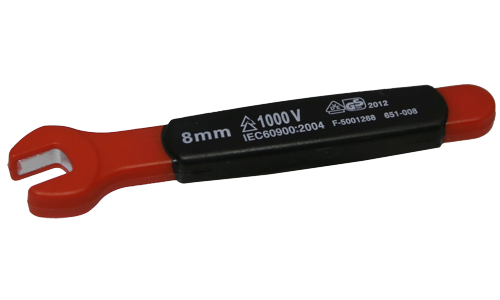 8mm VDE Insulated Open End Wrench T&E Tools IS60008