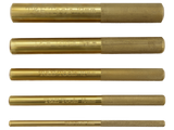 5 Piece Brass Pin Punch Set 145mm Long  T&E Tools J2605