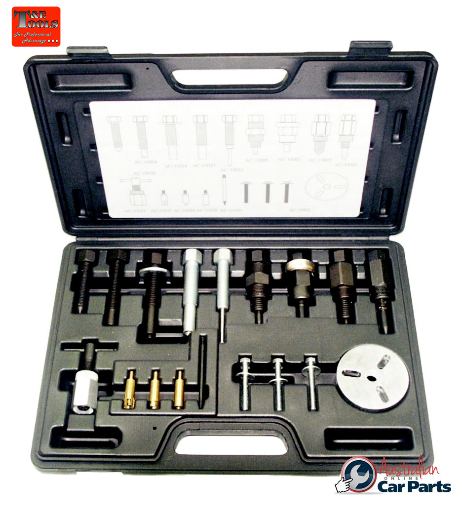 Deluxe Air Conditioning Clutch Hub Puller & Installer Set T&E Tools J4112