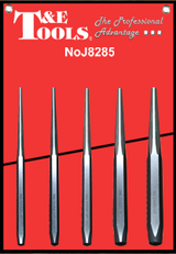 Heavy-Duty Long Taper Punch 5 Piece Set T&E Tools J8285