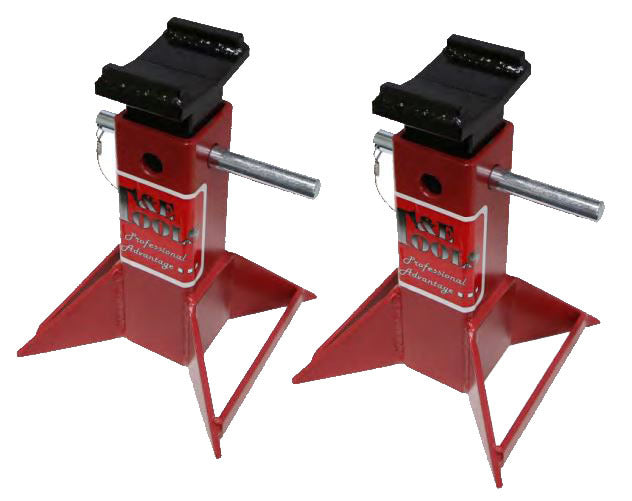 5 Ton Pin Type Jack Stands (Set Of Two) T&E Tools JS005