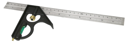 Zinc Combination Square T&E Tools M012 12" (300mm).