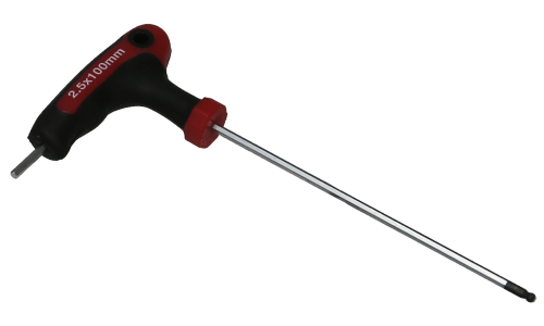 2.5mm T-Handle Ball Hex Key T&E Tools M1325