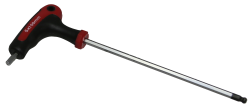 T-Handle Ball Hex Key 5mm T&E Tools M1350