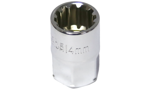 14mm x  19mm Drive Hole Thru  Multi Lock Socket T&E Tools M5514