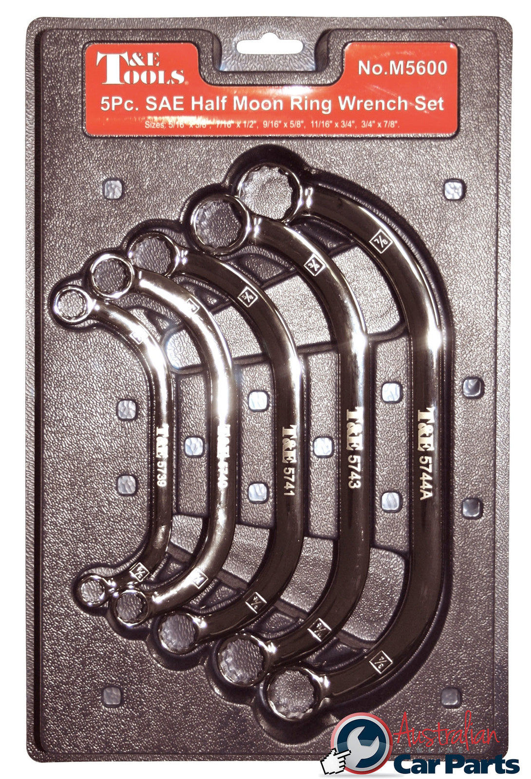 5 Piece Half Moon Ring Set T&E Tools M5600