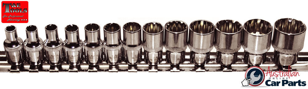 13 Piece 1/4"Drive Multi-Lock Socket Set T&E Tools M92214