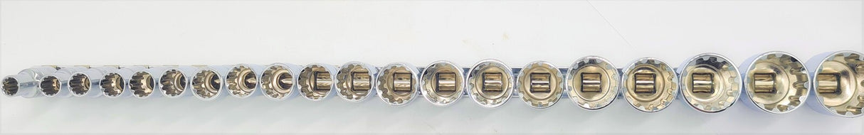 Multi-Lock Socket 1/2" Drive 20 Pce Set T&E Tools M94220