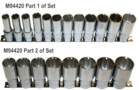 Deep Multi-Lock Sockets 1/2" Drive 20 Piece Set T&E Tools M94420