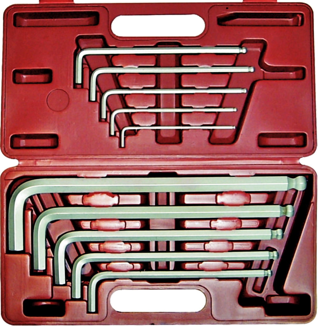 10 Piece SAE Ball-End Hex Key Set T&E Tools MK068