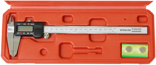 Digital Vernier Caliper Stainless Steel Four Button 200mm T&E Tools MT028-200