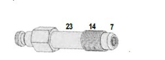 M12 x 1.25mm x 44mm Diesel Glow Plug Adaptor T&E Tools OT001