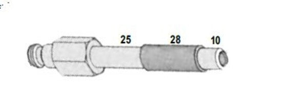 M10 x 1.25mm x 83mm Diesel Glow Plug Adaptor T&E Tools OT002