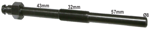 M10 x 1.00mm x 132mm Glow plug Diesel Comp. Adaptor T&E Tools OT042