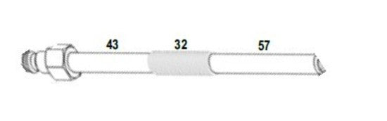 M10 x 1.00mm x 132mm Glow plug Diesel Comp. Adaptor T&E Tools OT042