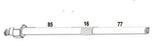 M10 x 1.25mm x 178mm Glow plug Diesel Comp. Adaptor T&E Tools OT043